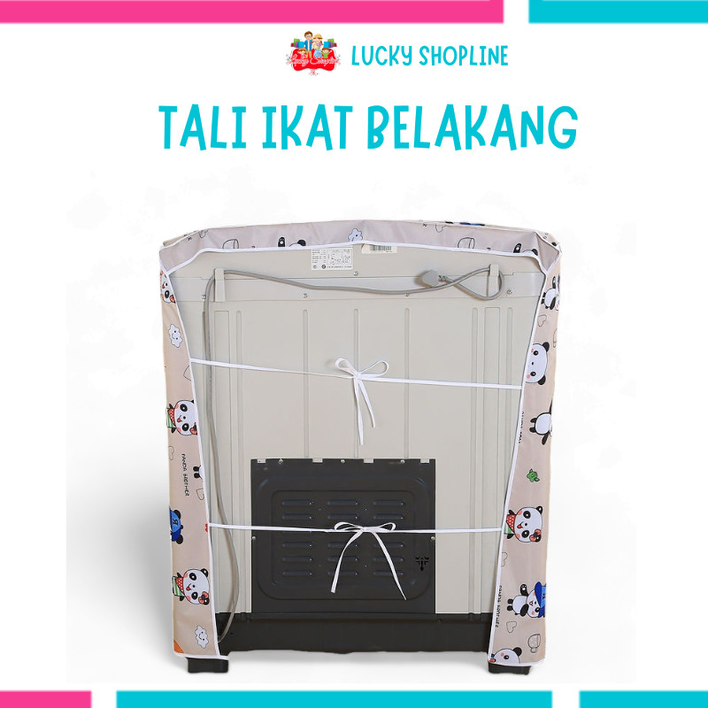 Cover Mesin Cuci Dua Tabung Berbahan Satin 3