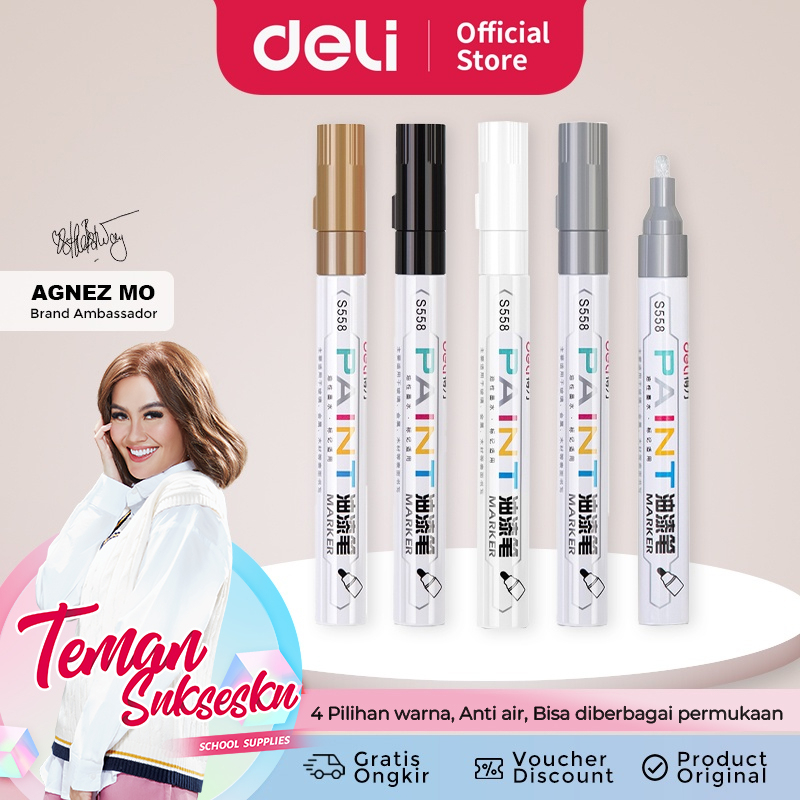 Deli Permanent Paint Marker S558