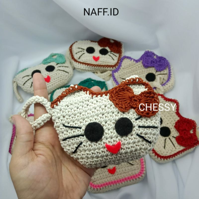 "Chessy" Mini Wallet Rajut Handmade 4