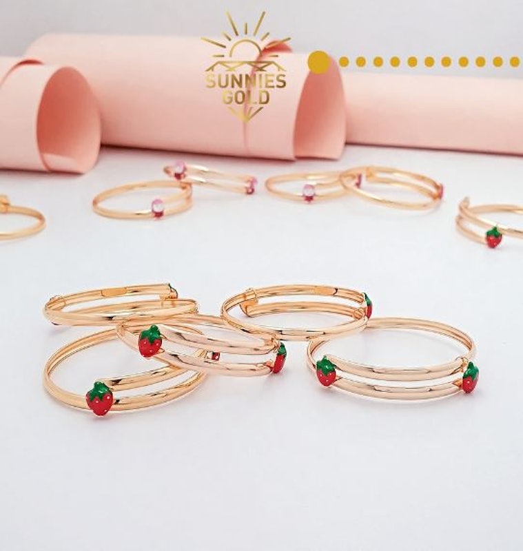 Gelang Anak Emas Motif Strawberry