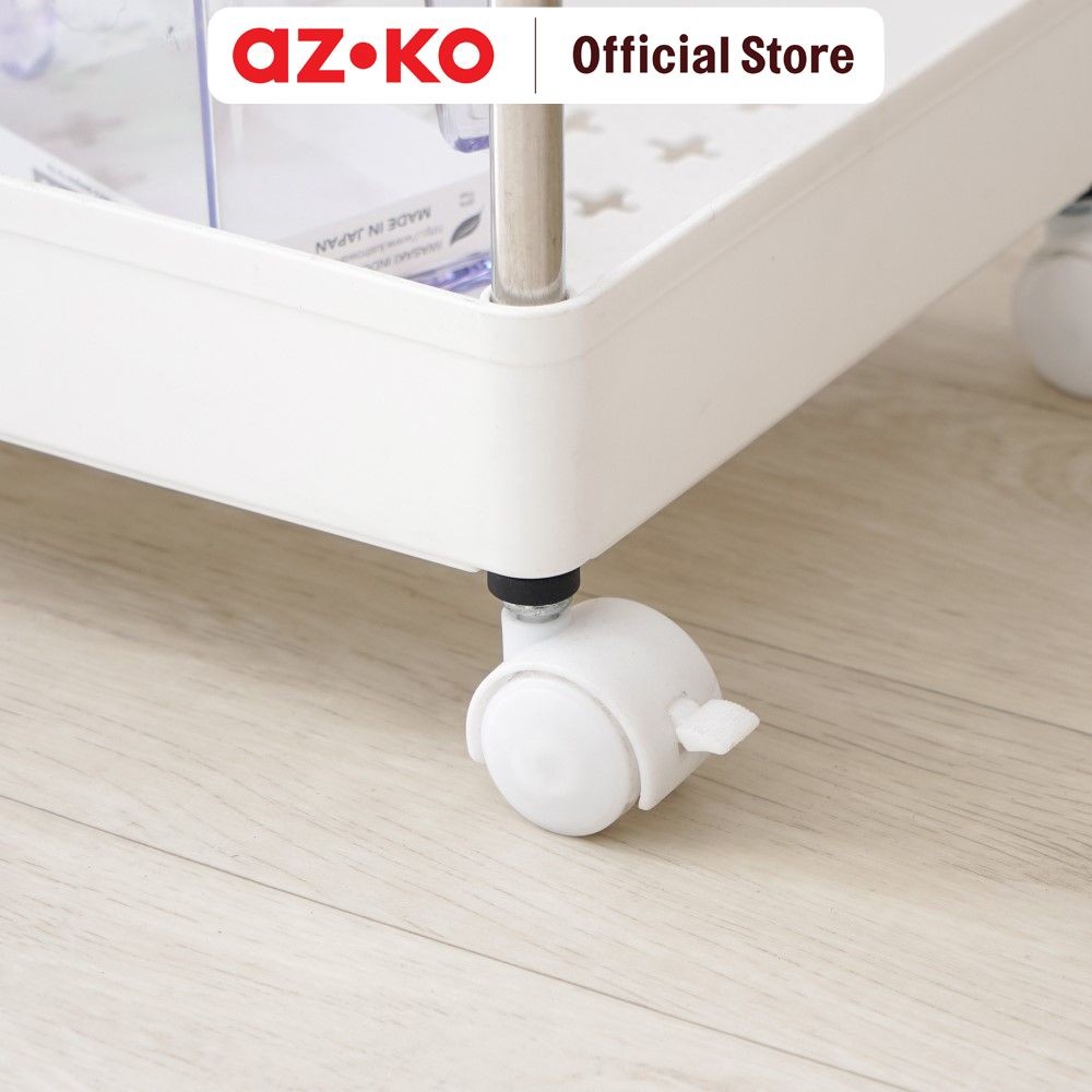 Aspirasi Hidup Indonesia AZKO Stora Rak Troli 4 Tingkat Putih