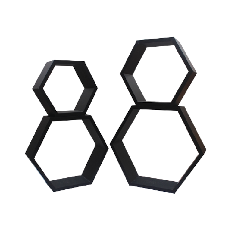Rak Dinding Hexagonal Set 4