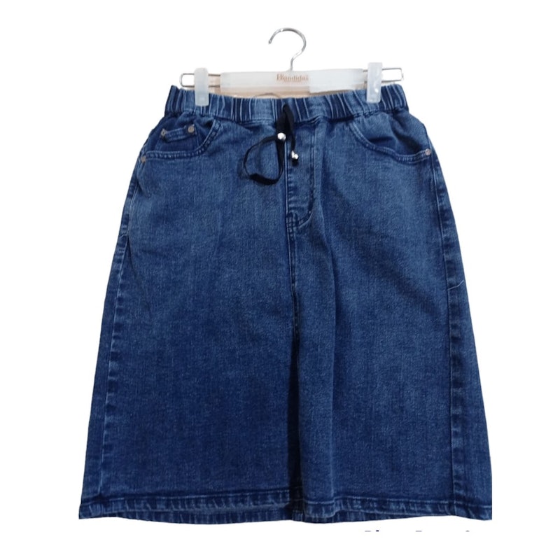 Rok Pendek Jeans Jumbo Wanita Pinggang Karet 5