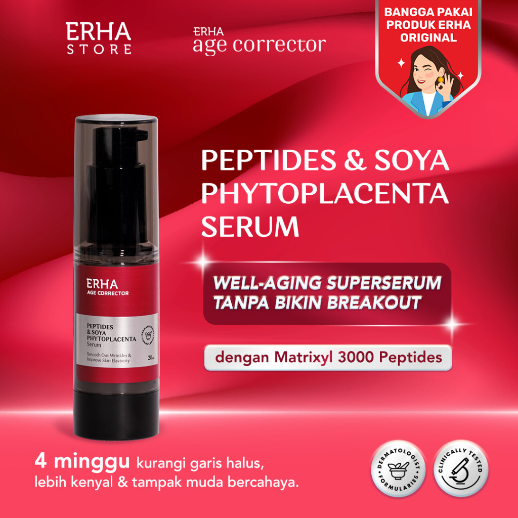 ERHA Clinic Indonesia ERHA Age Corrector Peptides & Soya Phytoplacenta Serum