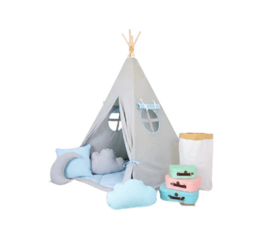 Dutch Wood Teepee Tent Indian Anak Plus Matras  1