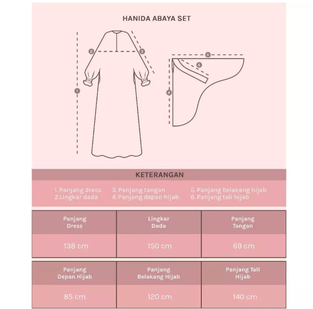 Lozy Lozy Hijab Hanida Abaya Set