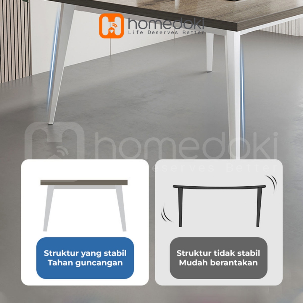 Homedoki Meja Kerja dengan Pembatas