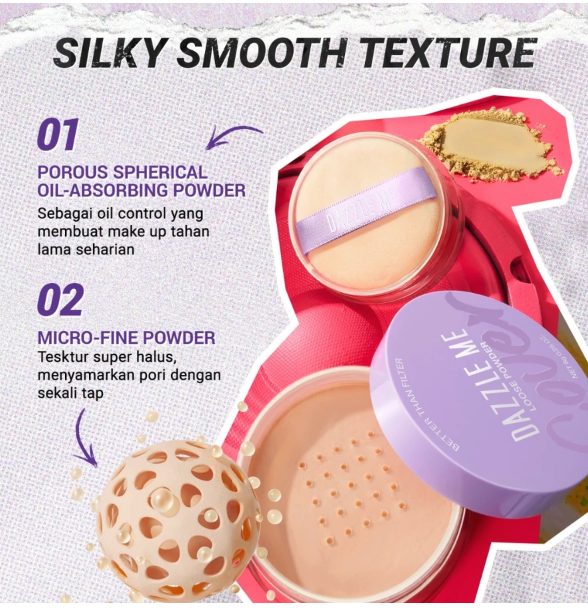 HEBE Beauty Style DAZZLE ME Better Than Filter Fixed Loose Powder 03 Medium Sand