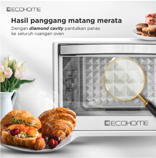 Ecohome Indonesia Ecohome Oven Platinum Series with Air Fryer and Rotisserie  EOP-888