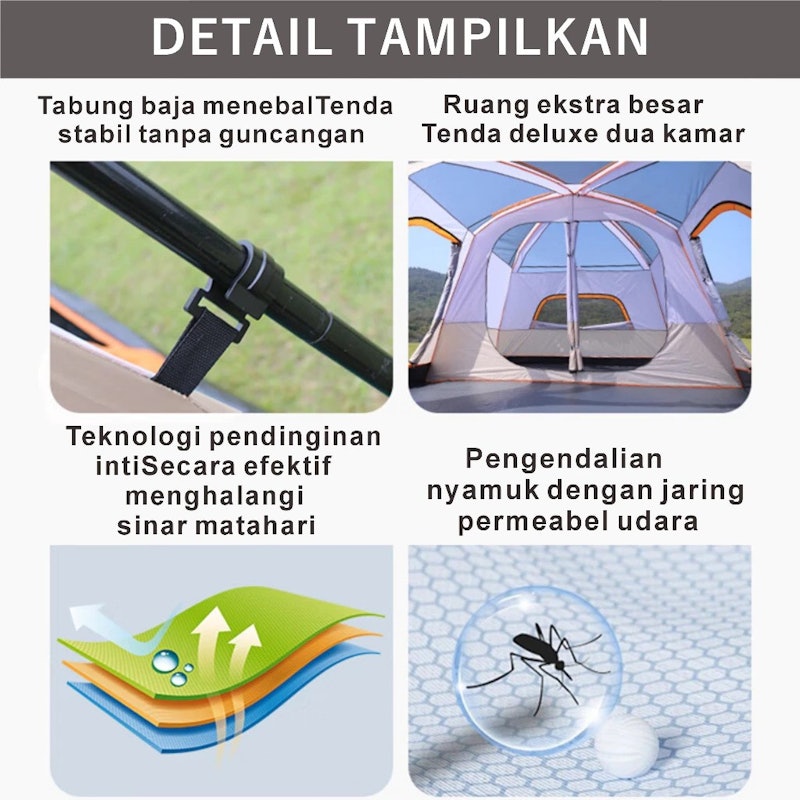 WTHB Outdoor Tenda Camping 10-13 Orang 4