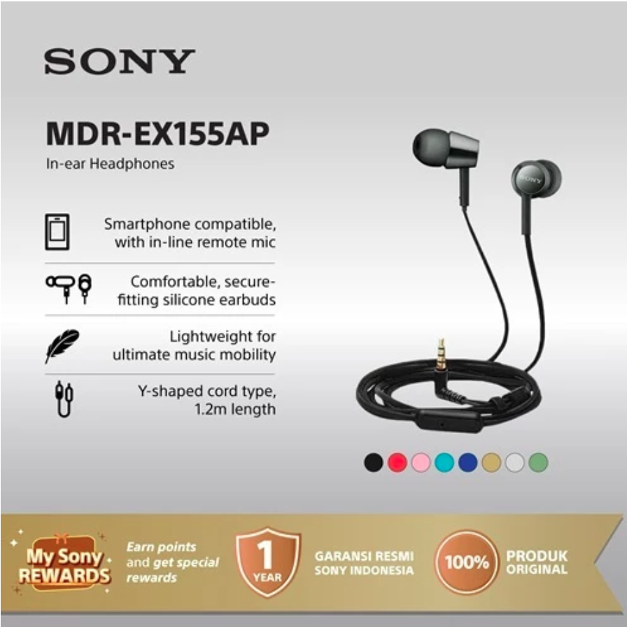 Sony In-ear Headphones MDR-EX155AP