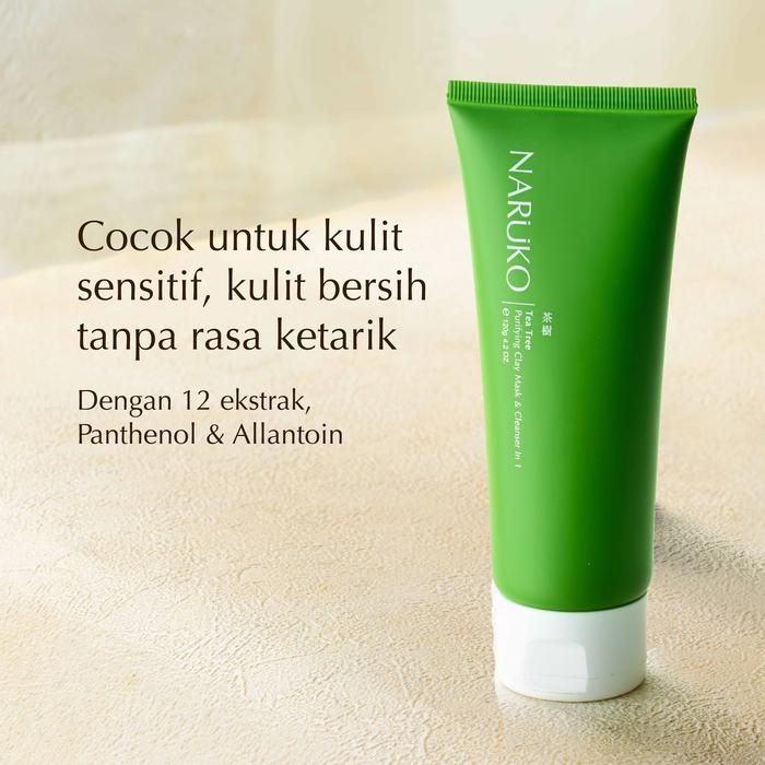 NARUKO Tea Tree Purifying Clay Mask & Cleanser In 1 2