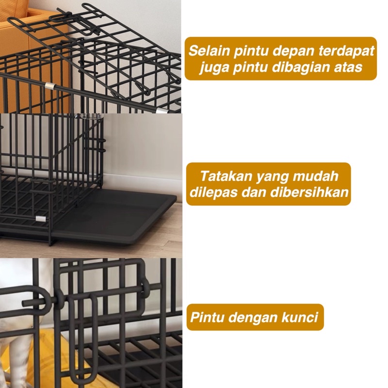 PAWSITIVE VIBES Kandang Besi Lipat