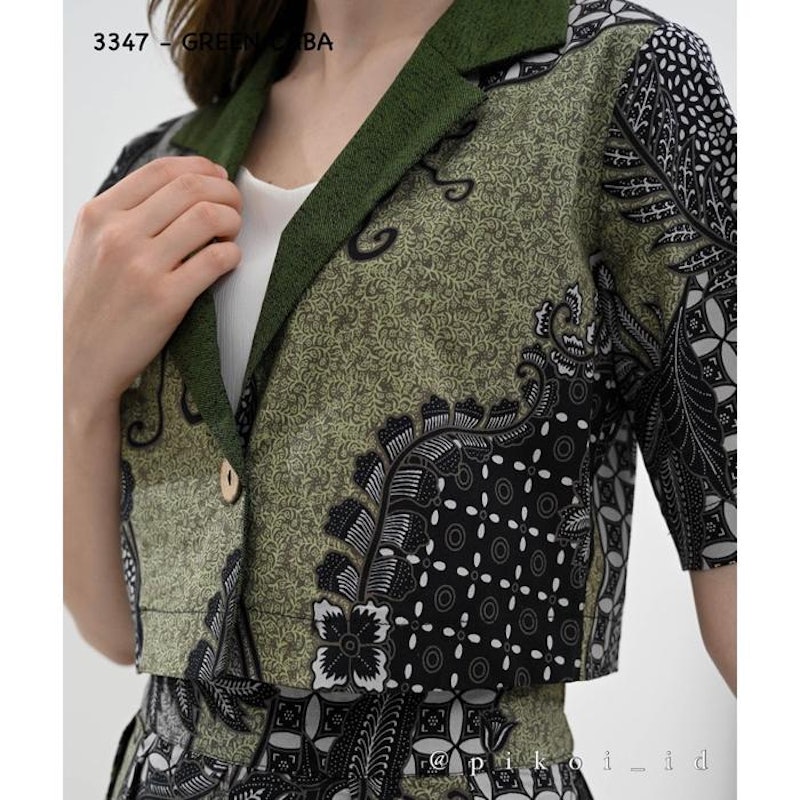 Pikoi_id Atasan Batik Wanita Modern/Crop Top 4