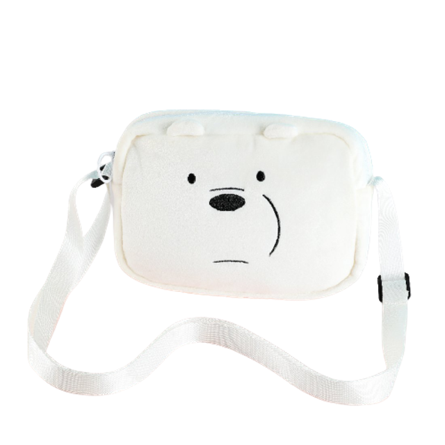 Miniso Tas Selempang We Bare Bears Crossbody Bag Plush 6941055151610
