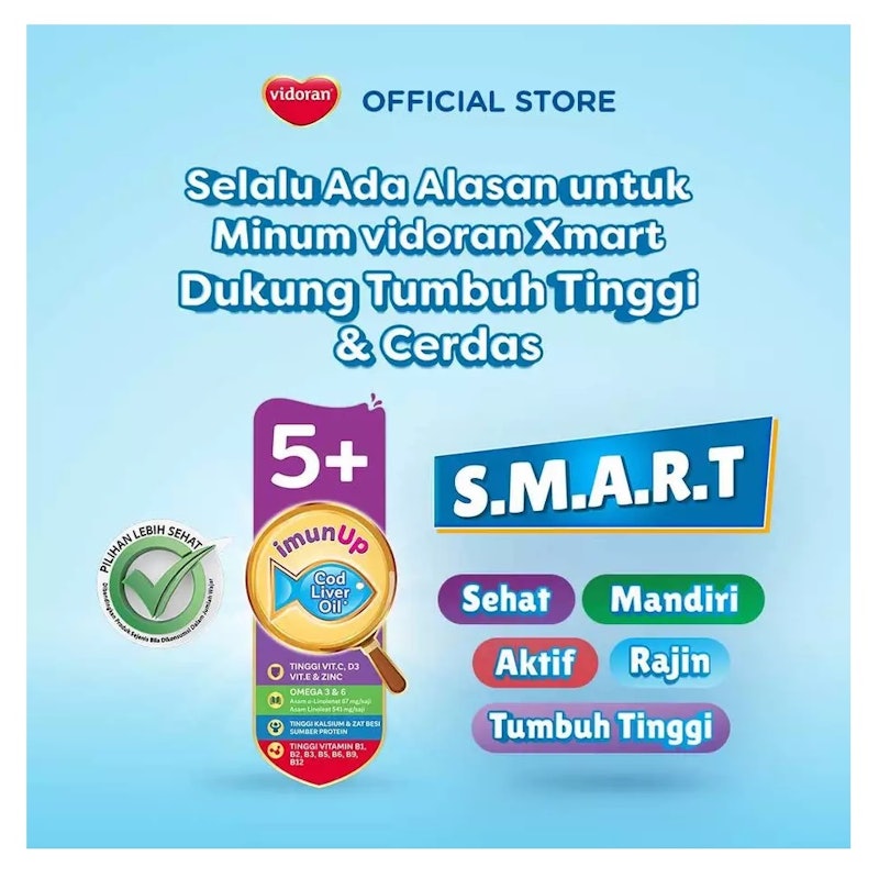 vidoran Xmart 5+ Milk Rasa Madu 2