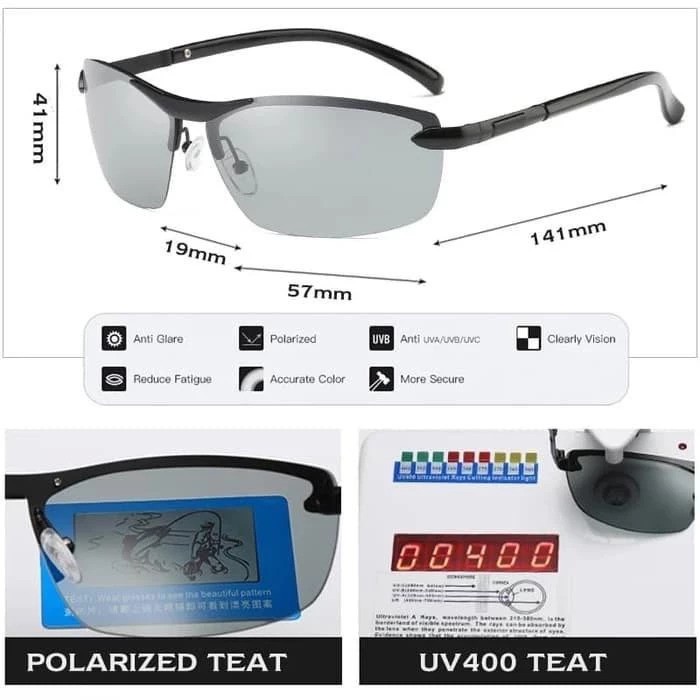  Dennos Kacamata UV 400 Photochromic Polarized GS-34 