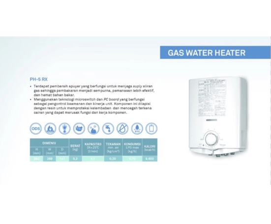 Paloma Gas Water Heater PH-5RX