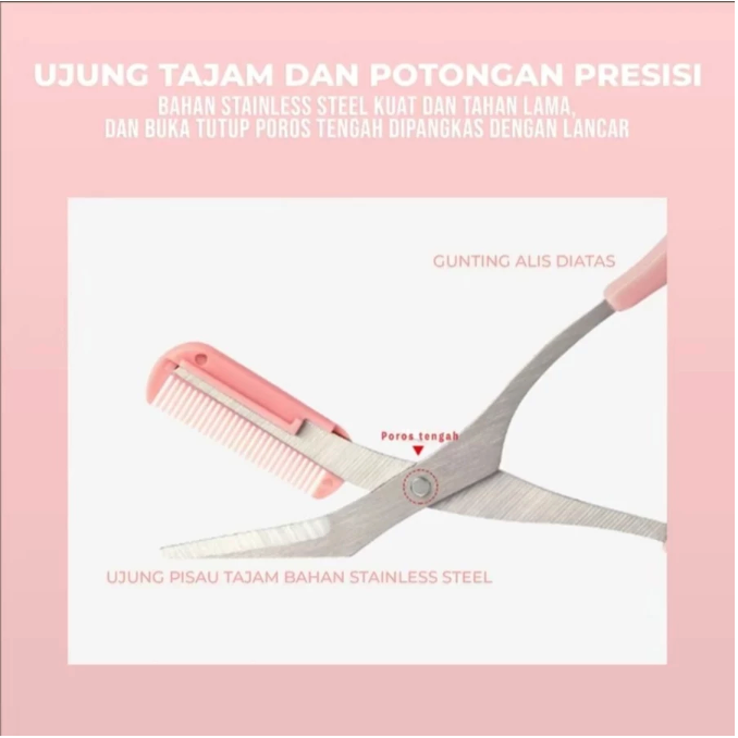 Chuchu Teknologi Indonesia BAISISI Set Gunting Alis dan Cukur Alis