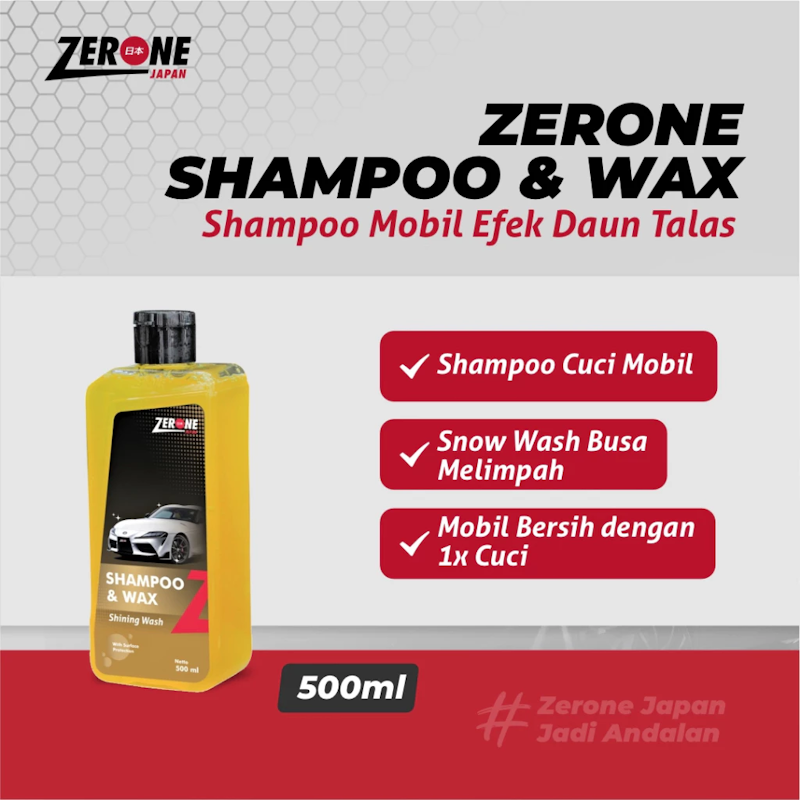Zerone Japan Shampoo and Wax 500 ml 3