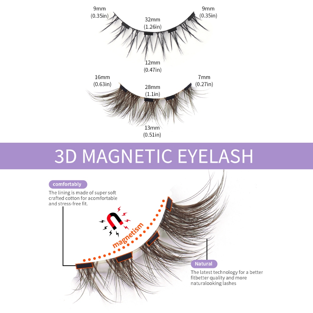  MAGEFY Magnetic Eyelashes 02 (2 Pairs) 7869