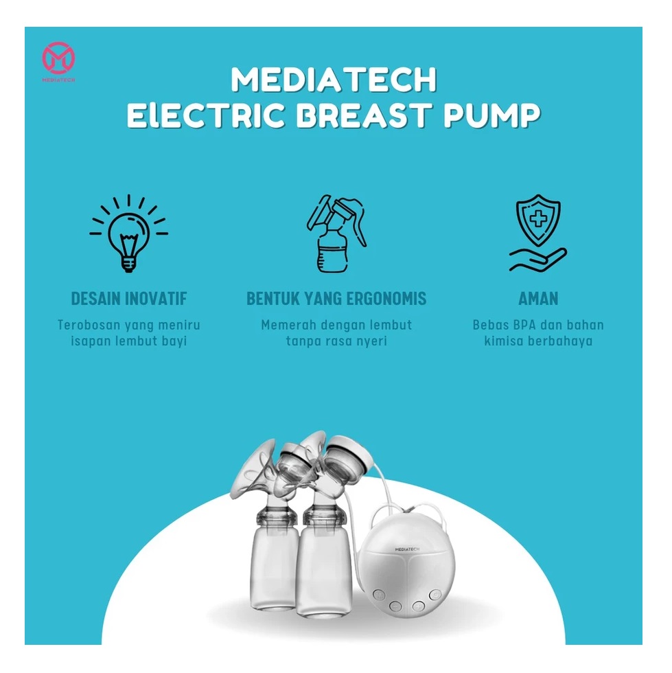 Mediatch Mediatech X Real Bubee Double Pump Electric Breast Pump PA 01E