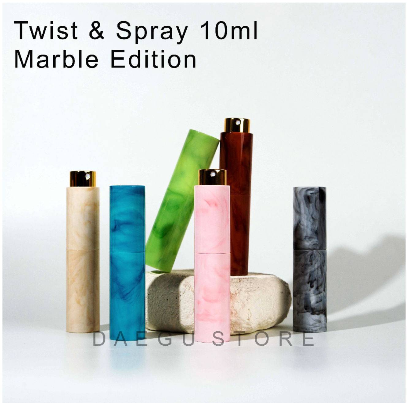  Daegu Store Botol Parfum Twist and Spray Marble/Marmer Edition