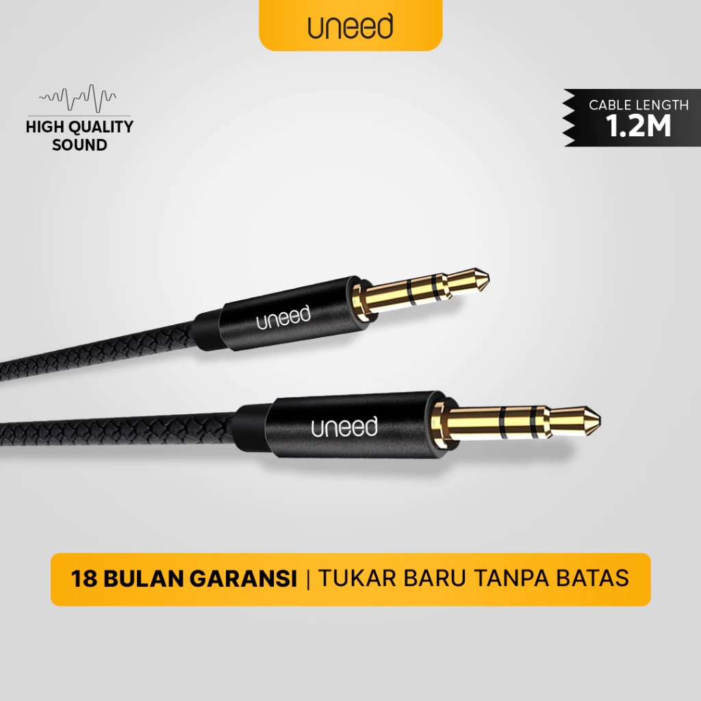 Qingdao Uneed Safety Products UNEED Kabel Aux Audio 3.5mm Male to Male Gold Plated UCB401X