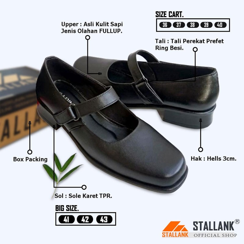 STALLANK Sepatu Pantofel Paskibra Wanita 4