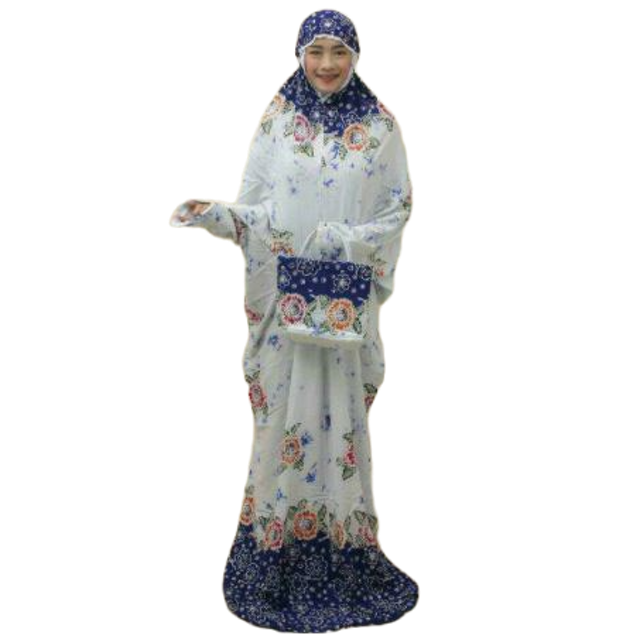 Mukena Batik Cap Hitam Encim Bunga Pekalongan 2