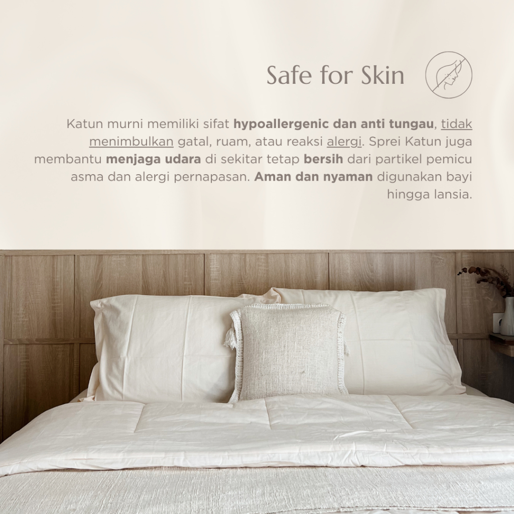 Leven Home Kreasi Leven Cotton 100% Cotton Bedsheet Earth Collection 120x200