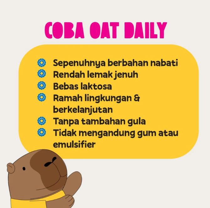 Susu Alternatif Nusantara Oat Daily Barista Edition