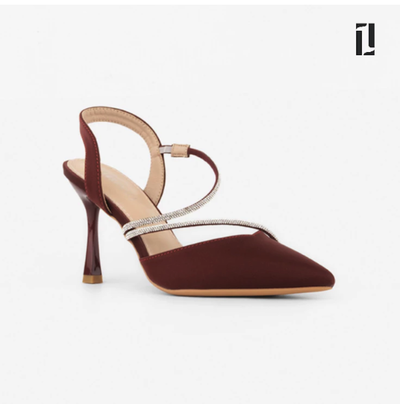 Lawrensia Erika Sepatu Heels Wanita Satin Suede Pesta 2