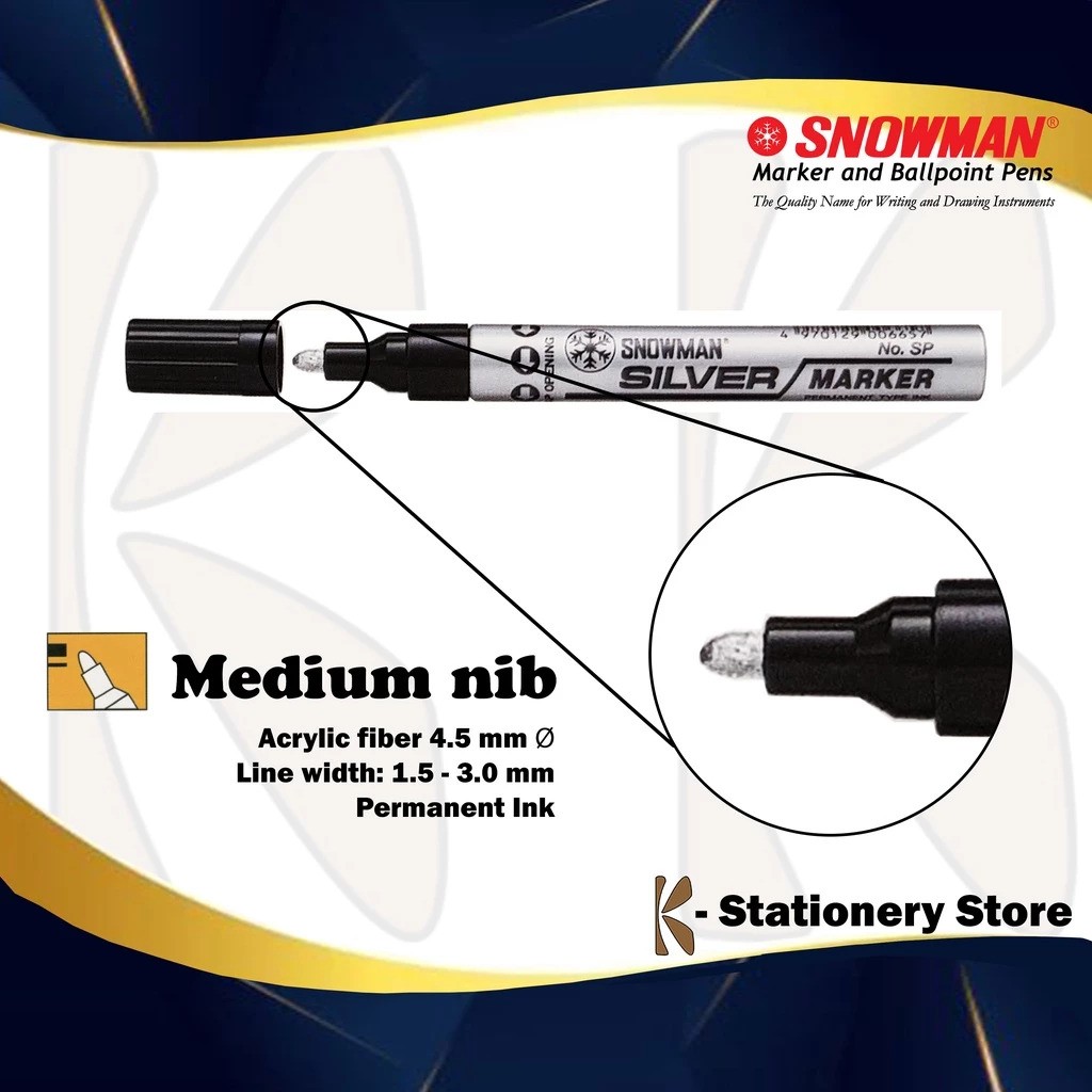Snowman Paint Marker Medium Tip 3