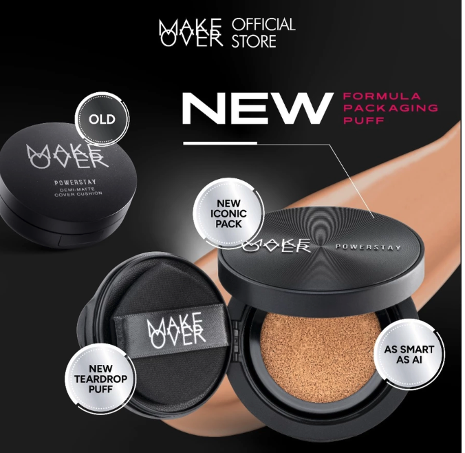 Paragon Technology and Innovation MAKE OVER Powerstay Sync Matte Cushion W32 Warm Beige