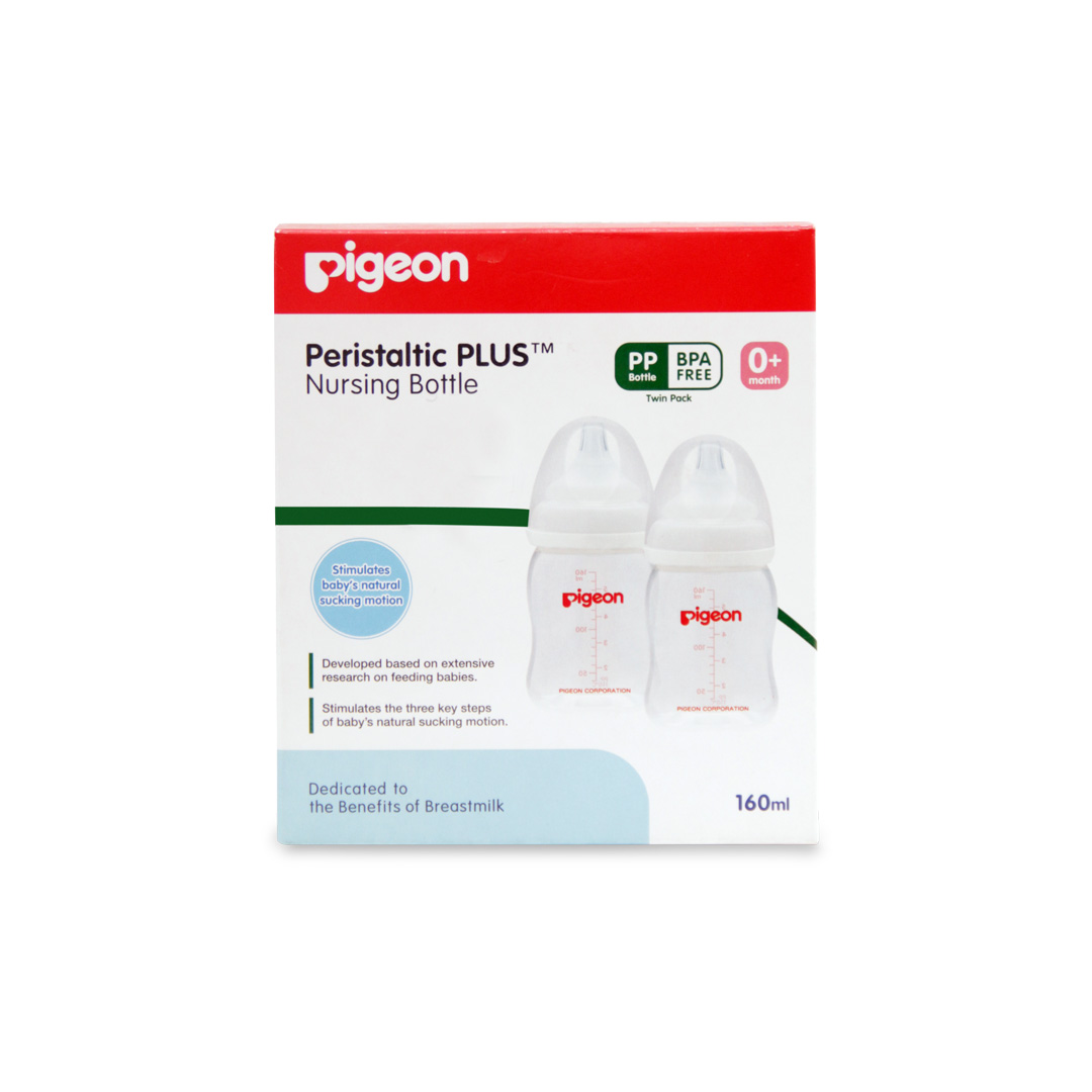 Twin Pack Wide Neck 160 ml W/ P-Plus Nipple 1