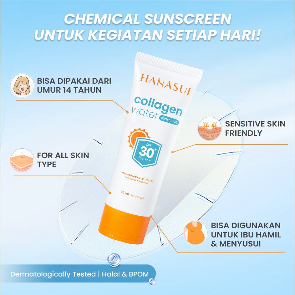 Eka Jaya Internasional Hanasui Collagen Water Sunscreen SPF 30+ PA+++