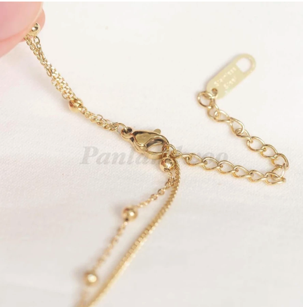 Panlandwoo  Kalung Choker Stainless Wanita Cony 