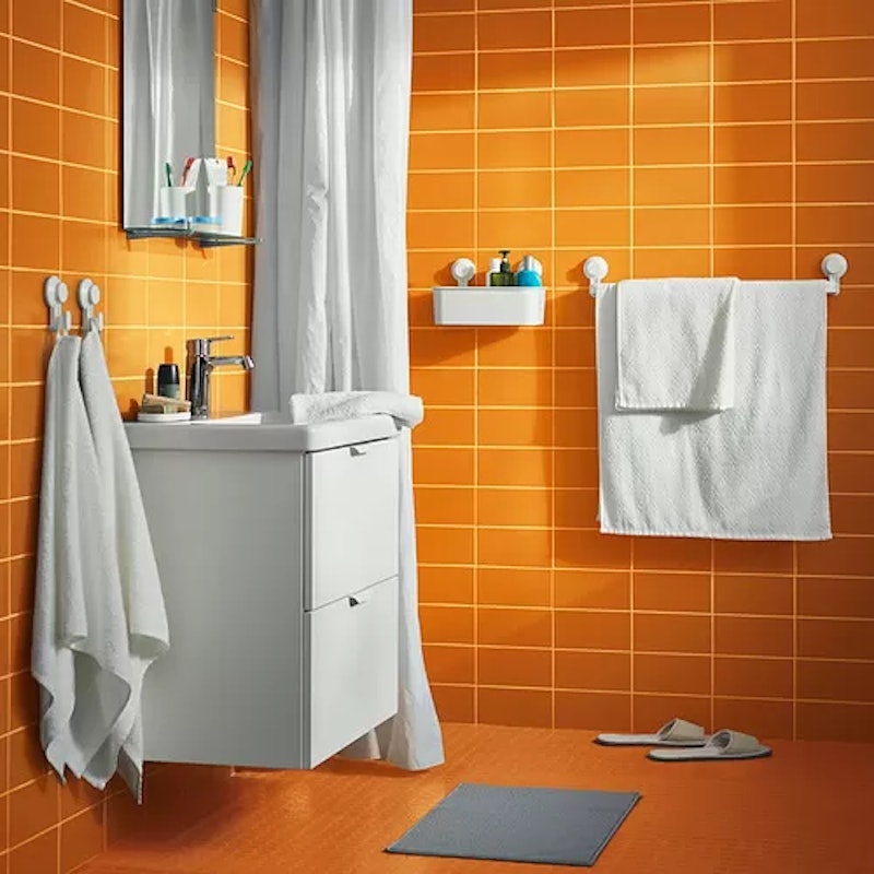 BJÄRSEN Tirai shower, putih, 180x200 cm 5
