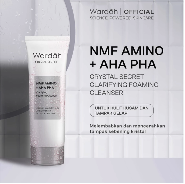 Paragon Technology and Innovation Wardah Crystal Secret NMF Amino + AHA PHA Clarifying Foaming Cleanser