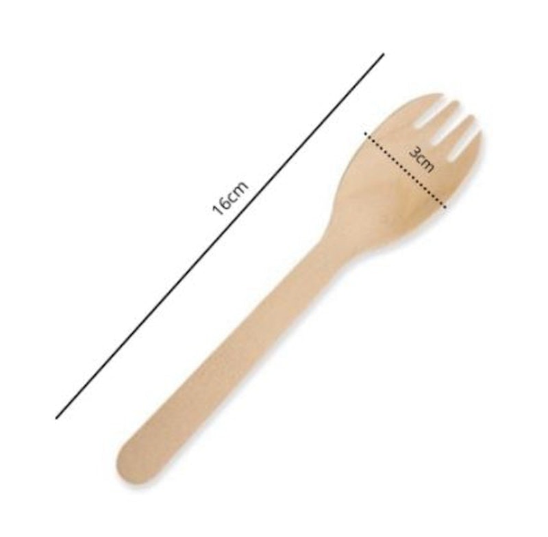 Disposable Wooden Spork 2