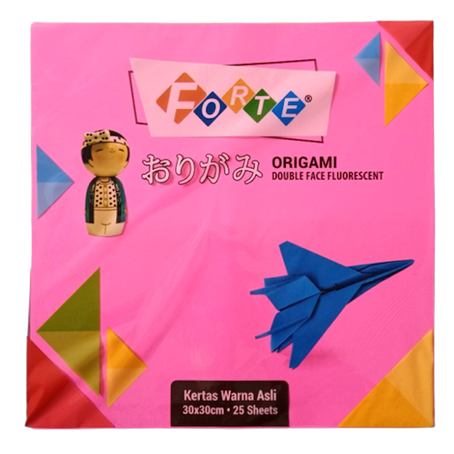 Origami Double Face Fluorescent (30 cm x 30 cm)
