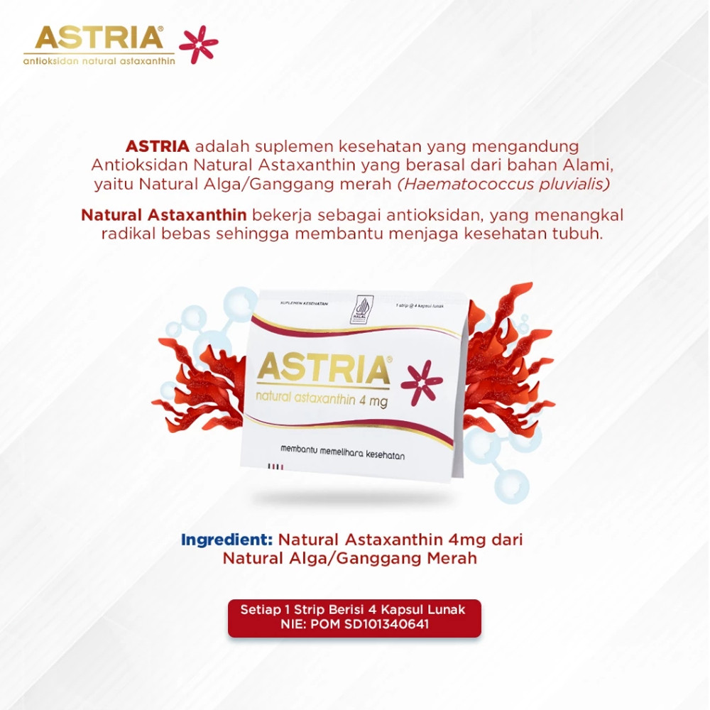 Pertiwi Agung ASTRIA Natural Astaxanthin 4 mg