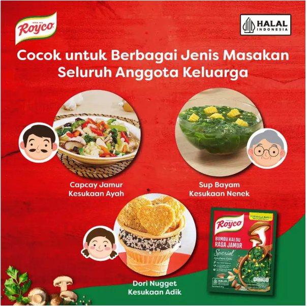 Unilever  Royco Bumbu Kaldu Rasa Jamur 170 g