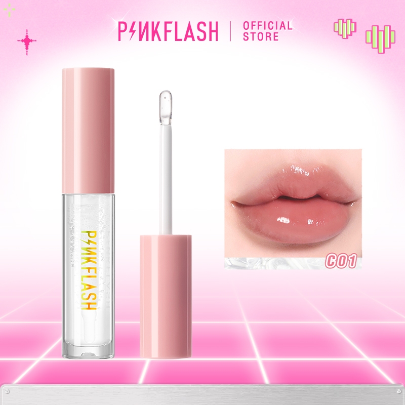 FCL Internasional Indonesia PINKFLASH Lip Gloss Mosturizing C01 River