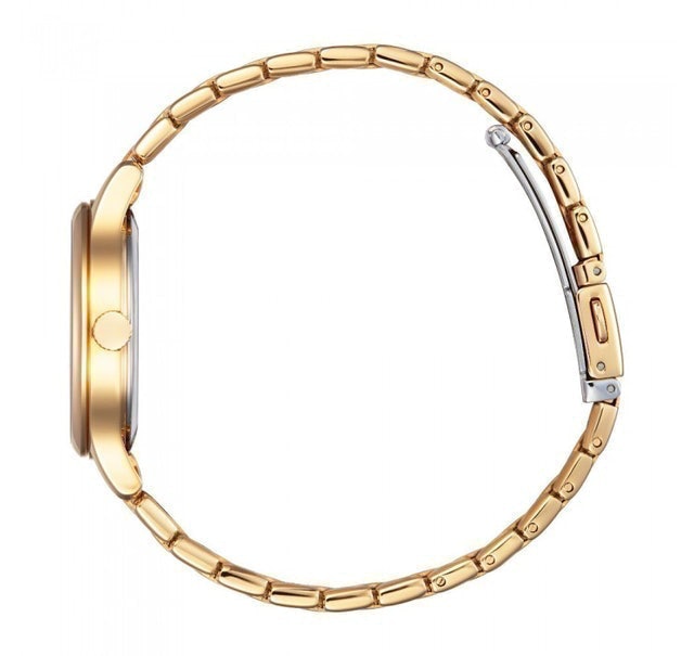 Eco-Drive Mother of Pearl Dial Gold Stainless Steel Strap EM0893-87Y