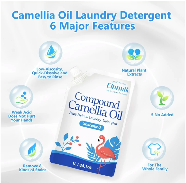 Einmilk Compound Camellia Oil Baby Natural Laundry Detergent Unscented