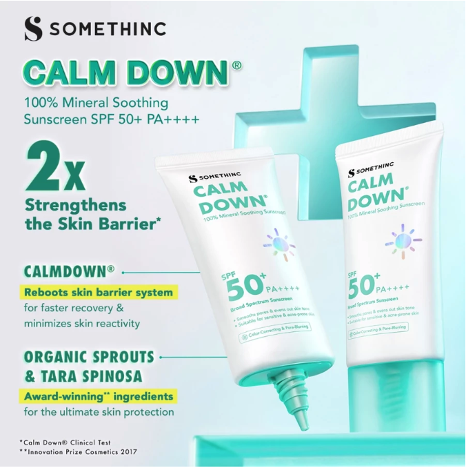 Royal Pesona Indonesia SOMETHINC Calm Down 100% Mineral Soothing Sunscreen SPF 50+ PA++++