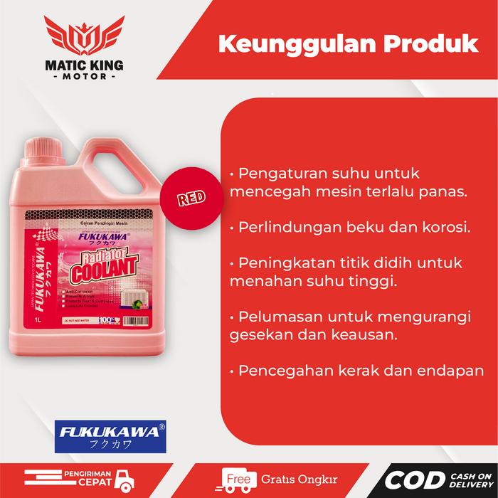 Fukukawa Radiator Coolant Red 1 Liter 2
