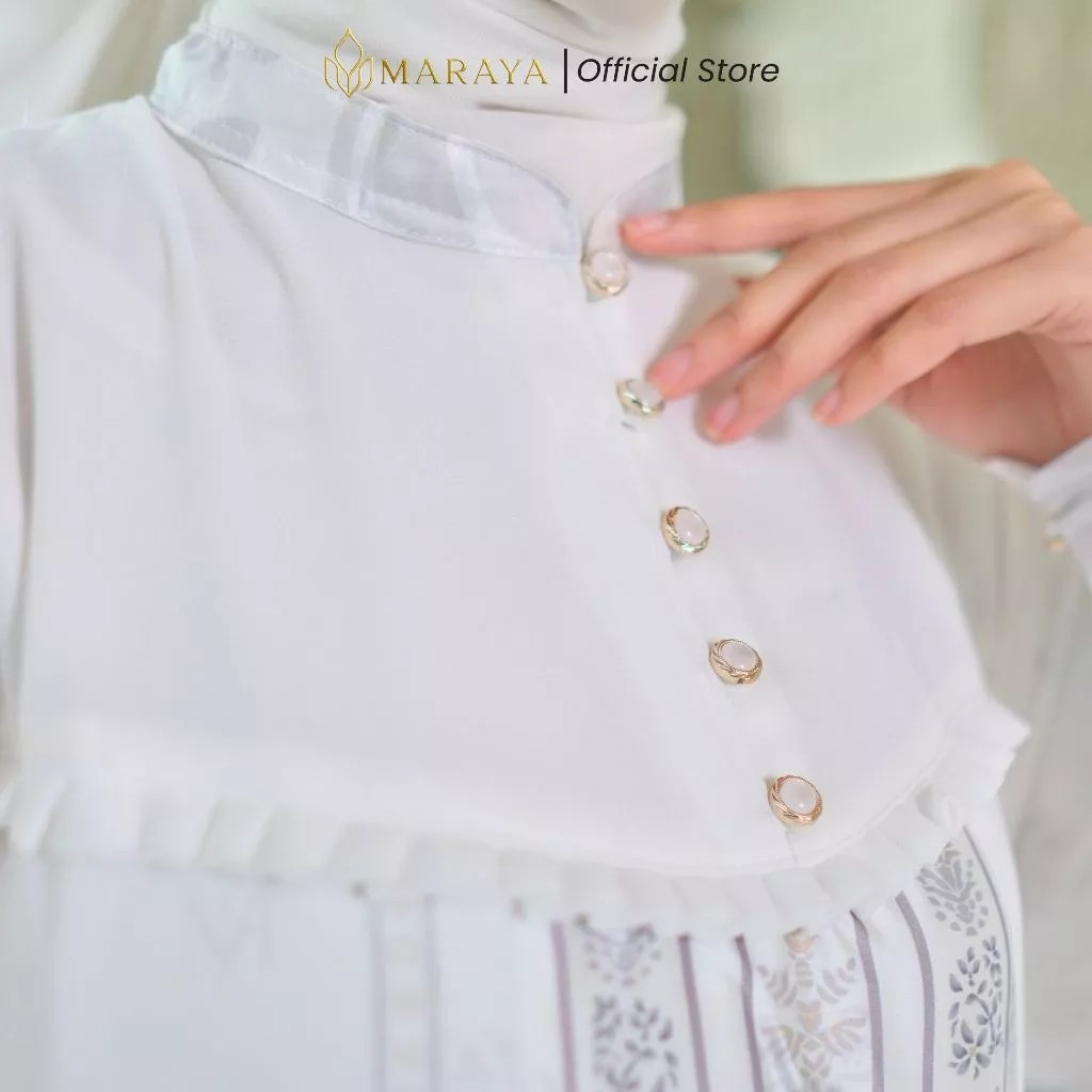  Maraya Dress Yasmeen Silk Mix Ceruty Motif Sultan Elegan